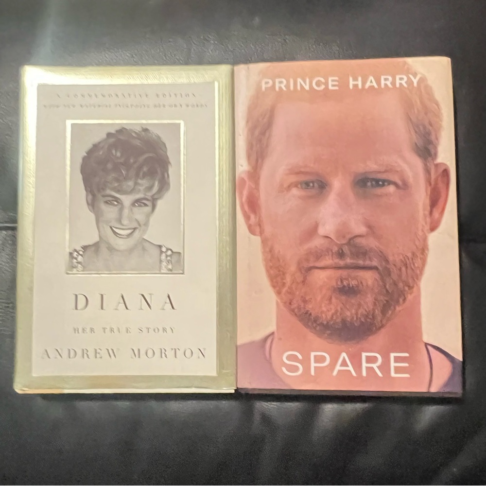 Spare by Prince Harry & Diana by Andrew Morton - Two Hardcover Books!